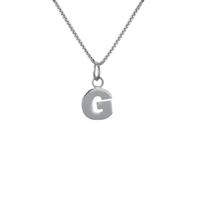 Edge Only Men's Letter Pendant "g" Initial Necklace Sterling Silver