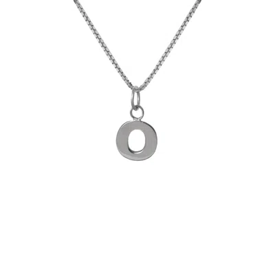 Edge Only Men's Letter Pendant "o" Initial Necklace Sterling Silver