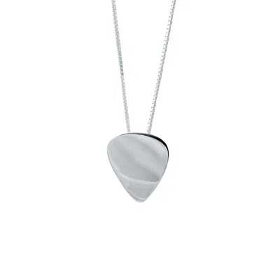 Edge Only Men's Plectrum Pendant 60cm Sterling Silver