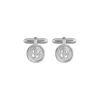 Edge Only Men's Silver Button Cufflinks In Silver