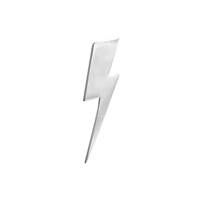 Edge Only Men's Silver Flat Top Lightning Bolt Pin