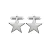 Edge Only Men's Silver Star Cufflinks In Silver