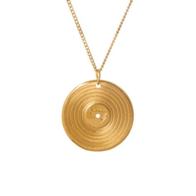 Edge Only Men's Vinyl Pendant 18ct Gold Vermeil