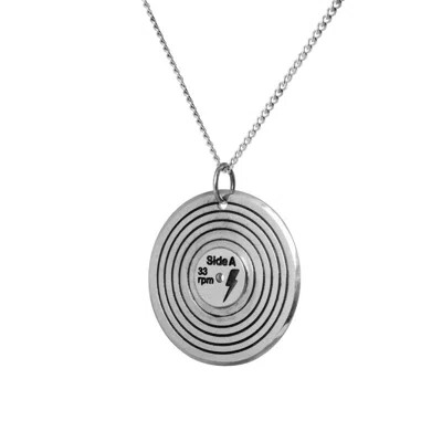 Edge Only Men's Vinyl Pendant 60cm Sterling Silver