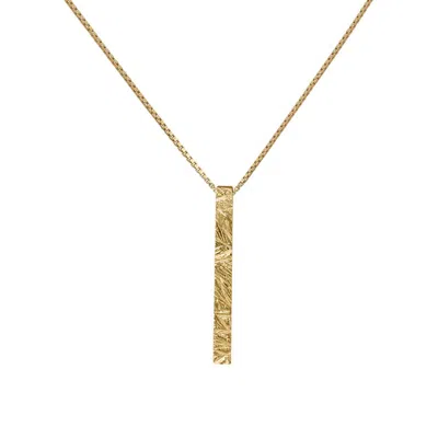 Edge Only Rugged Bar Pendant - Men's - Gold Vermeil