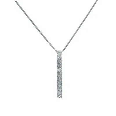 Edge Only Silver Rugged Bar Pendant - Men's
