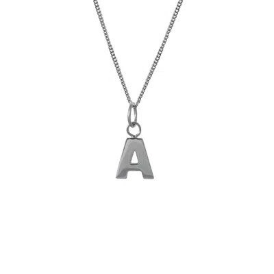 Edge Only Women's Letter Pendant "a" Initial Necklace Sterling Silver