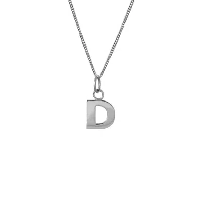 Edge Only Women's Letter Pendant "d" Initial Necklace Sterling Silver