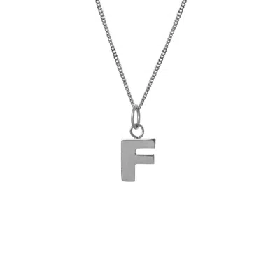 Edge Only Women's Letter Pendant "f" Initial Necklace Sterling Silver