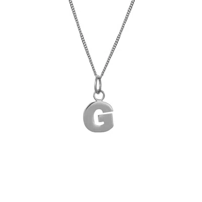 Edge Only Women's Letter Pendant "g" Initial Necklace Sterling Silver