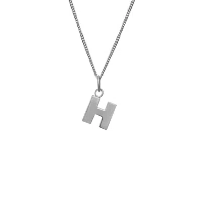 Edge Only Women's Letter Pendant "h" Initial Necklace Sterling Silver