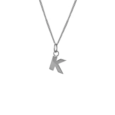 Edge Only Women's Letter Pendant "k" Initial Necklace Sterling Silver