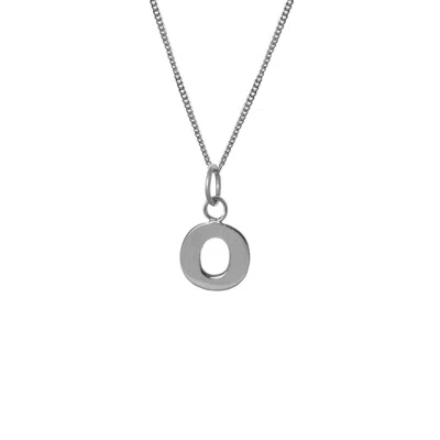 Edge Only Women's Letter Pendant "o" Initial Necklace Sterling Silver