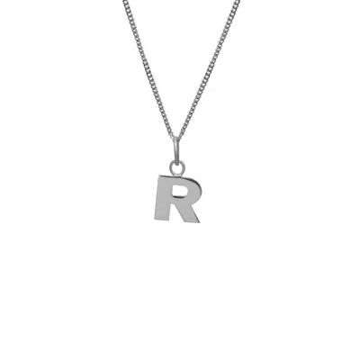 Edge Only Women's Letter Pendant "r" Initial Necklace Sterling Silver