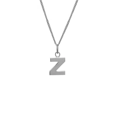 Edge Only Women's Letter Pendant "z" Initial Necklace Sterling Silver