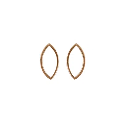 Edge Only Women's Marquise Slice Earrings - Solid 14ct Gold