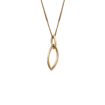 Edge Only Women's Marquise Slice Pendant Solid 14ct Gold