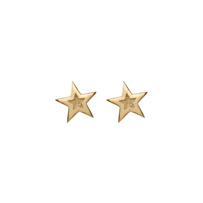 Edge Only Women's Megastar Stud Earrings 18ct Gold Vermeil