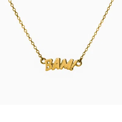 Edge Only Women's Mini Bam! Letters Necklace Gold Vermeil