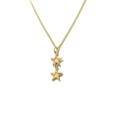 Edge Only Women's Mini Megastar 2 Star Pendant 18ct Gold Vermeil