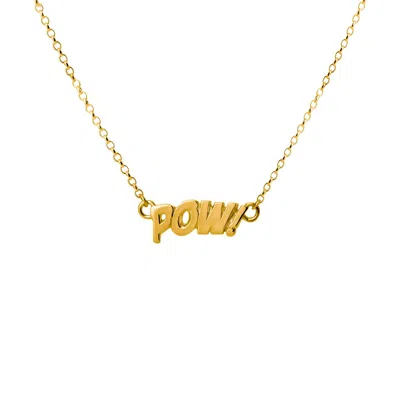 Edge Only Women's Mini Pow! Letters Necklace 18ct Gold Vermeil