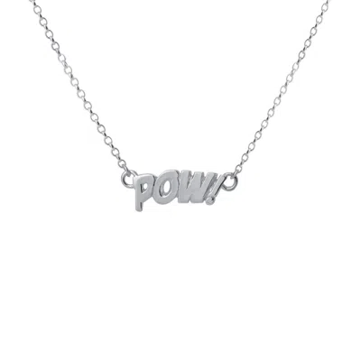 Edge Only Women's Mini Pow! Letters Necklace Sterling Silver