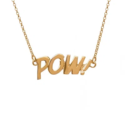 Edge Only Women's Pow! Letters Necklace 18ct Gold Vermeil