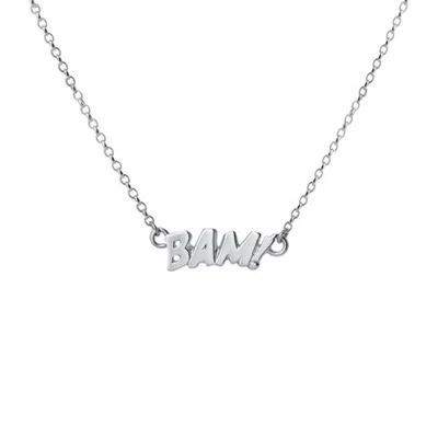 Edge Only Women's Silver Mini Bam! Letters Necklace