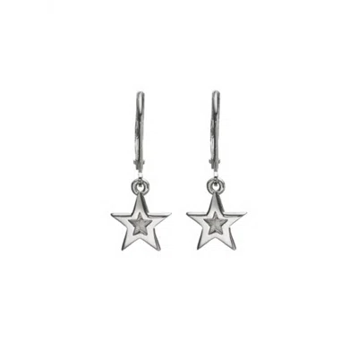Edge Only Women's Silver Mini Megastar Drop Earrings