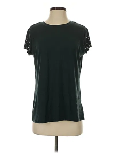 Pre-owned Edgely Short Sleeve Top Black Crew Neck Tops