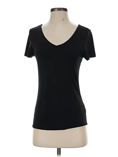 Pre-owned Edgely Short Sleeve Top Black Sweetheart Neckline Tops