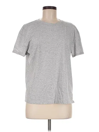 Pre-owned Edgely Short Sleeve Top Gray Crew Neck Tops