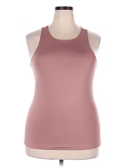 Pre-owned Edgely Sleeveless Top Burgundy Halter Neckline Tops