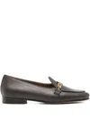 Edhen Milano Chain-link Leather Loafers In Brown
