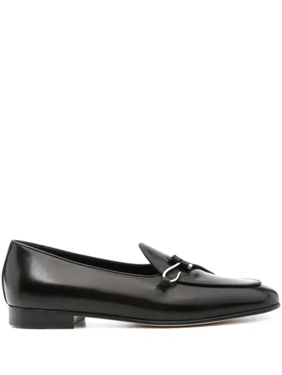 Edhen Milano Comporta Leather Loafers In 黑色