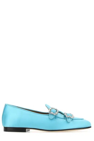 Edhen Milano Light-blue Satin Brera Loafers