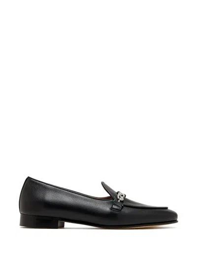 Edhen Milano Leather Loafers In Black