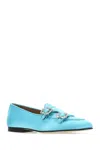 Edhen Milano Light Blue Satin Brera Loafers In Blue
