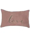 Edie Home Beaded Love Decorative Pillow In Multi