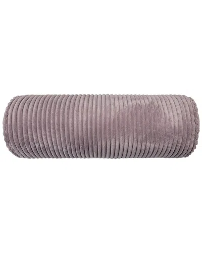Edie Home Edie @ Home Bowery Corduroy Neckroll Decorative Throw Pillow In Gray