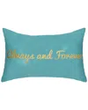 Edie Home Celebrations Always And Forever Metallic Velvet Pillow In Multi