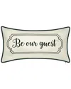Edie Home Celebrations Be Our Guest Embroidered Decorative Pillow