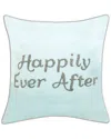 EDIE HOME EDIE HOME CELEBRATIONS BEADED HAPPILY EVER AFTER DECORATIVE PILLOW