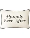 Edie Home Celebrations Embroidered Happily Ever After Decorative Pillow In Multi