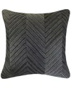 Edie Home Chevron Velvet Decorative Pillow In Multi