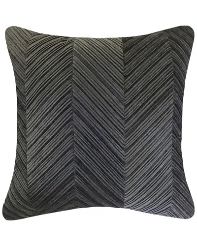 Edie Home Chevron Velvet Decorative Pillow In Multi