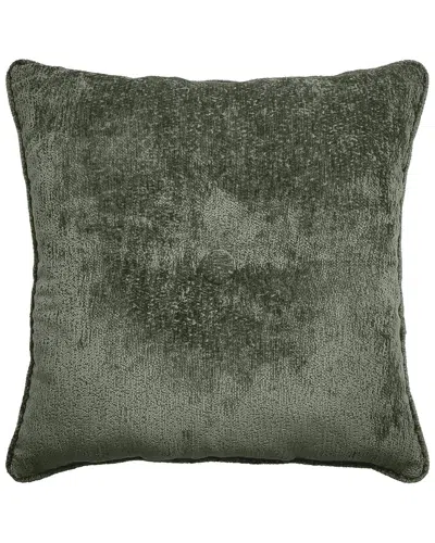 Edie Home Edie @ Home Delmonico Chenille Decorative Pillow In Green