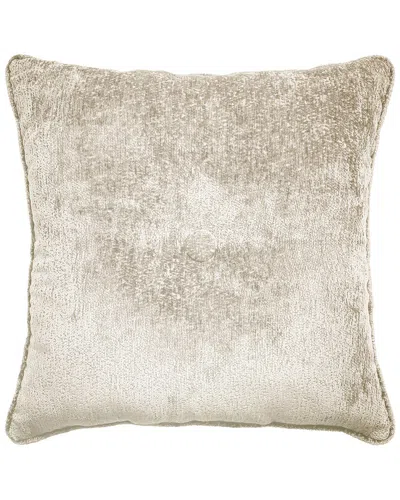 Edie Home Delmonico Chenille Decorative Pillow In White