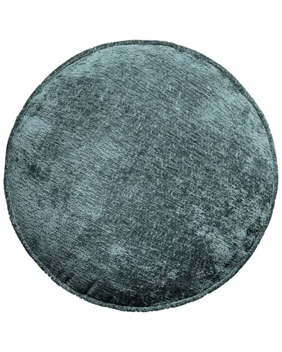 Edie Home Delmonico Chenille Decorative Round Pillow In Green