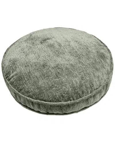 Edie Home Edie @ Home Delmonico Chenille Neckroll Decorative Pillow In Gray